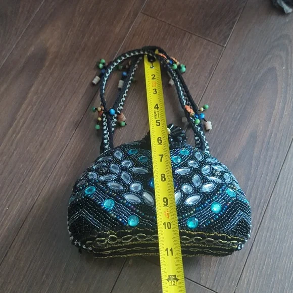 Handmade Beaded & Rhinestone Handbag - Picture 7 of 12